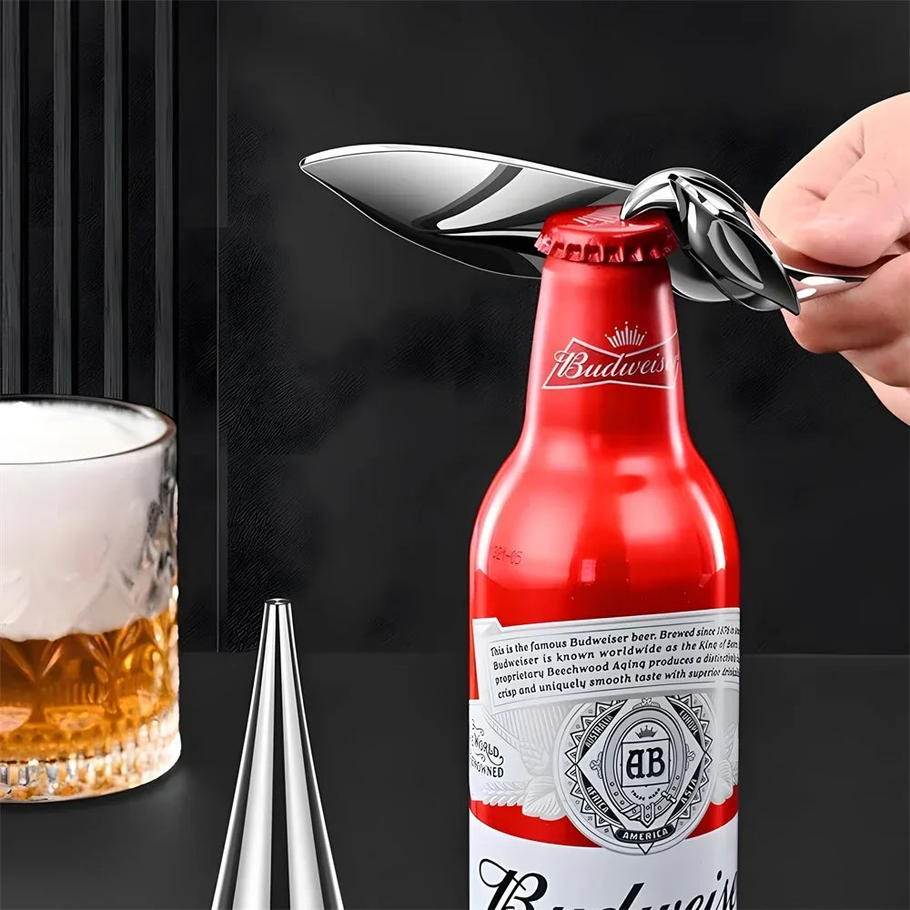 Flying Bird Bottle Opener (Zinc alloy, Silver)