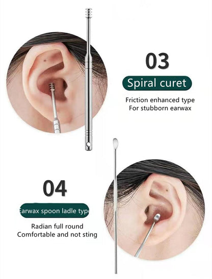 EarEase Pro 6-Piece Stainless Steel Ear Cleaning Kit (BUY 1 GET 1 FREE)